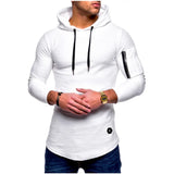 Men's sports t-shirt with hood for training