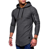 Men's sports t-shirt with hood for training