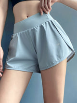 Yoga Double Layer Hidden Phone Pocket Short Shorts