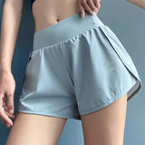 Yoga Double Layer Hidden Phone Pocket Short Shorts