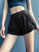 Yoga Double Layer Hidden Phone Pocket Short Shorts