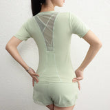Women's sports T-shirt, yoga, training, short sleeves