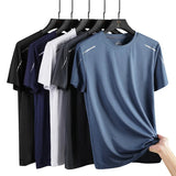 Men's breathable athletic T-shirt – lightweight short-sleeved gym top for running, fitness, and sports.