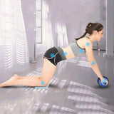 Ab Roller Wheel – Silent Core Trainer with Knee Pad - Yoga Essentials Here
