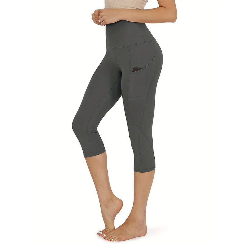 Women's Capri Leggings, High Waist, Yoga, Fitness