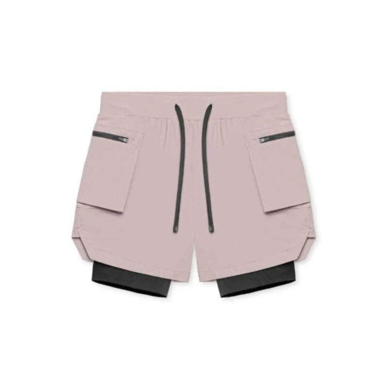 Men's 2-in-1 Gym Shorts, Double-Layer, Quick-Dry - Yoga Essentials Here