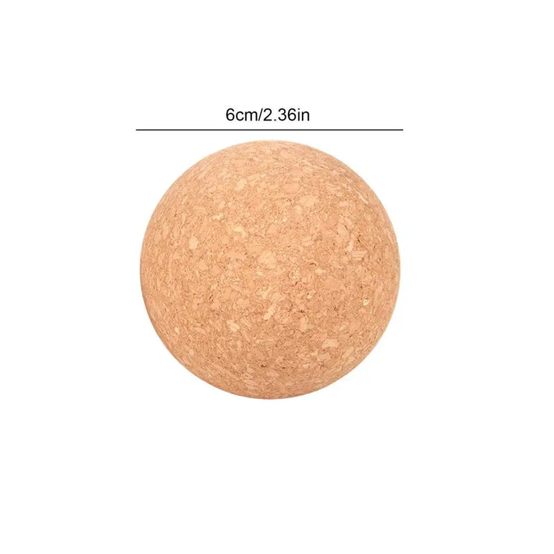 Cork massage ball for back, feet, yoga, therapy