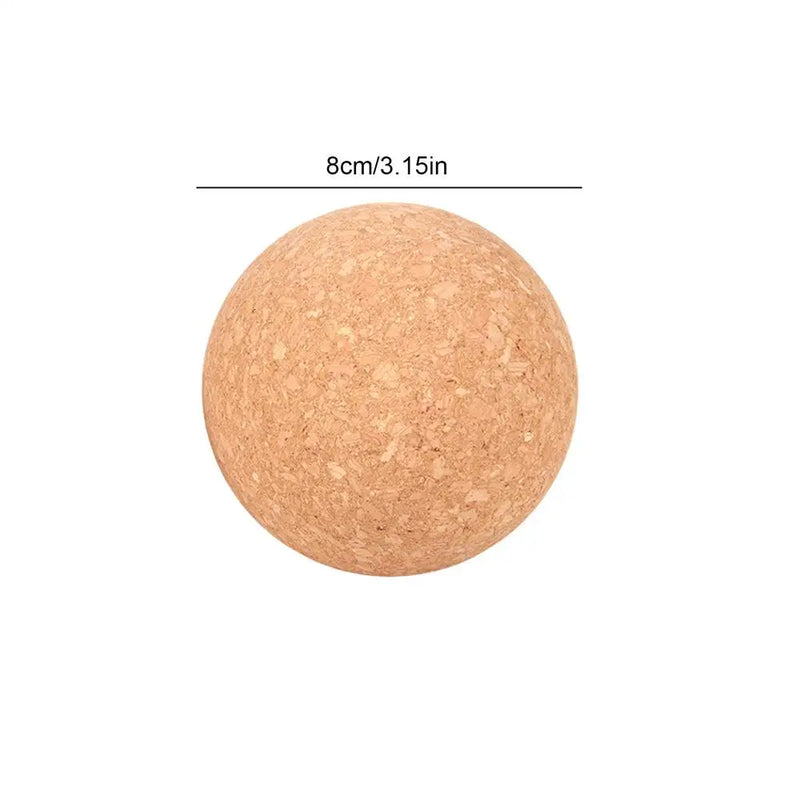 Cork massage ball for back, feet, yoga, therapy
