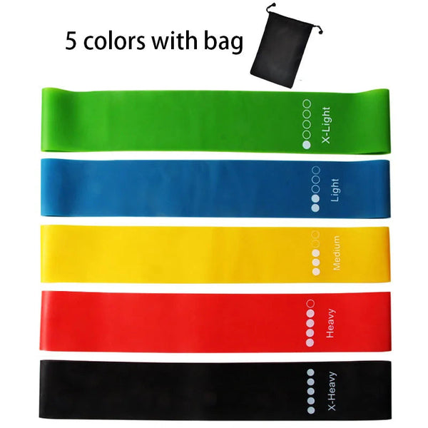 High-quality TPE resistance bands for yoga, Pilates, and home workouts, featuring multiple resistance levels.