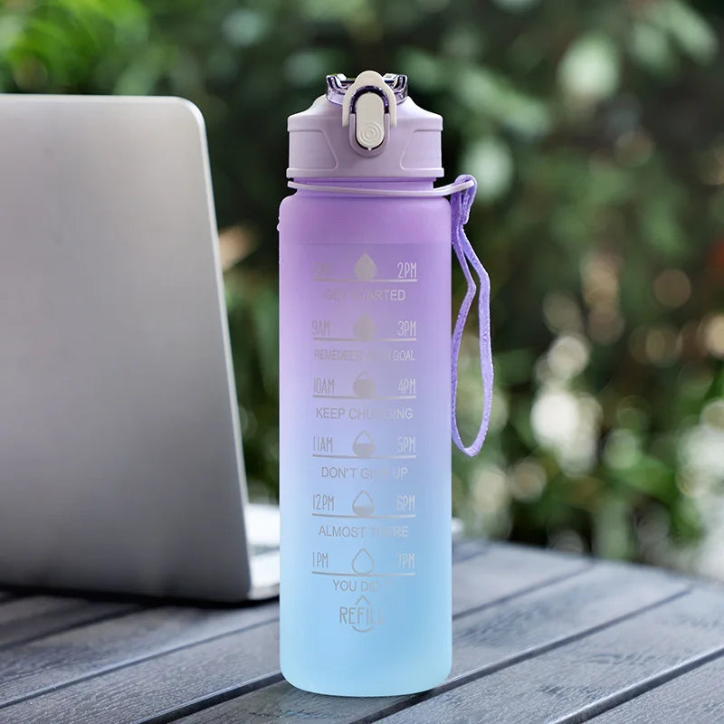 Water bottle, motivational, for gym, running, yoga