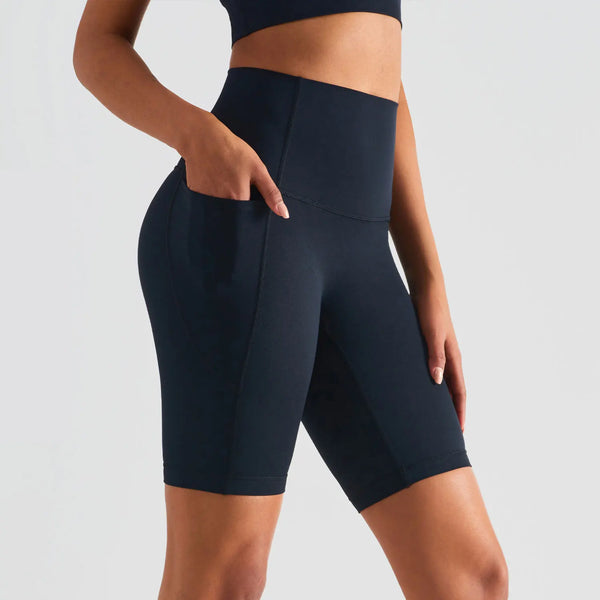 Women's high-waist sports yoga shorts