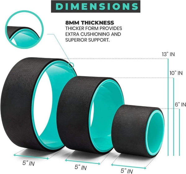 Premium Yoga Wheel – Back Stretcher & Deep Tissue Roller - Yoga Essentials Here