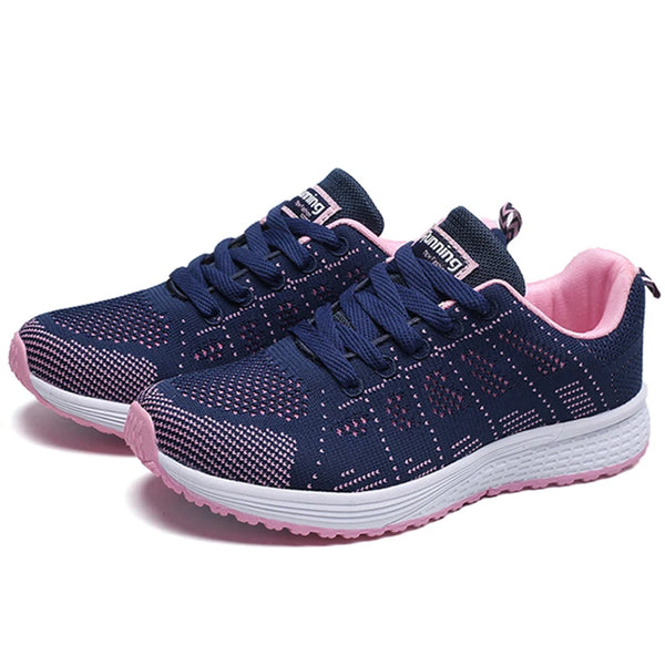 Black women's athletic sneakers for gym, running, and casual wear – breathable and lightweight
