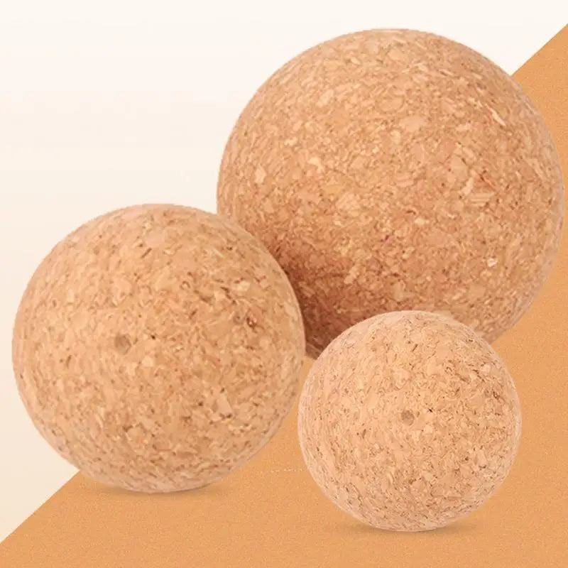 Cork massage ball for back, feet, yoga, therapy