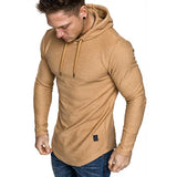 Men's sports t-shirt with hood for training