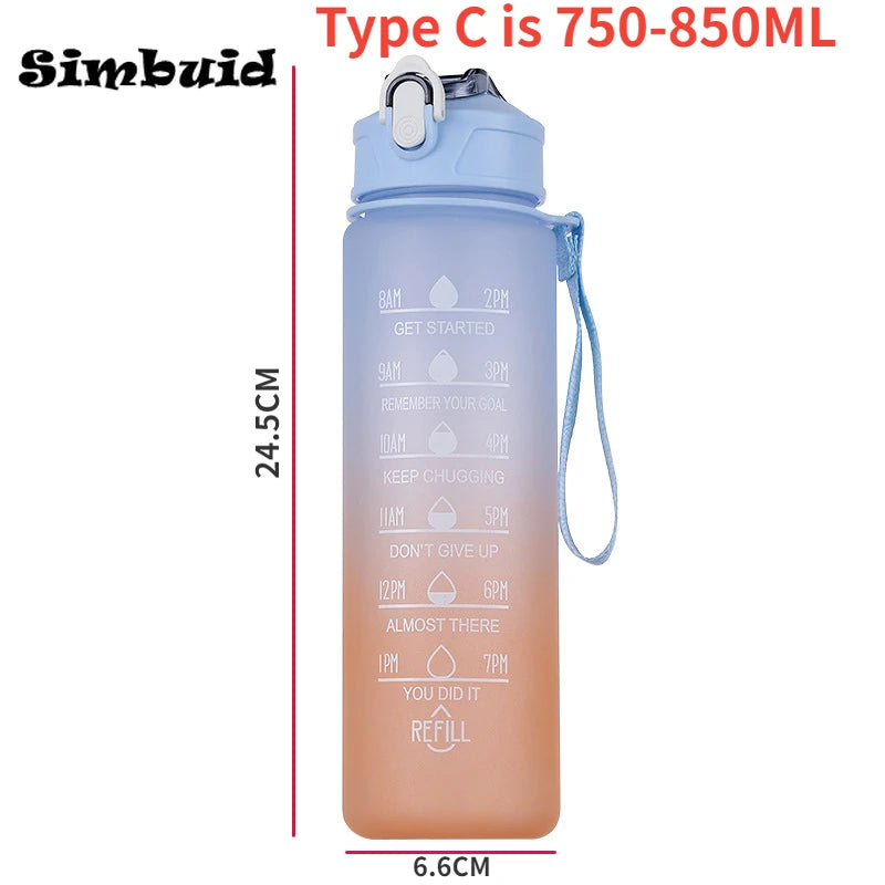 Water bottle, motivational, for gym, running, yoga