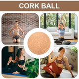 Cork massage ball for back, feet, yoga, therapy