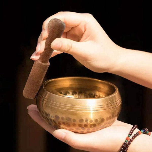 Handmade Brass Tibetan Singing Bowl – Meditation & Healing - Yoga Essentials Here