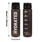 Motivational Sports Water Bottle – Gym, Fitness, Running - Yoga Essentials Here
