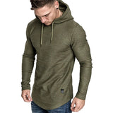 Men's sports t-shirt with hood for training