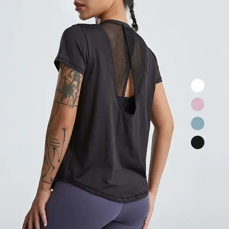 Loose yoga clothes, short-sleeved sports t-shirts