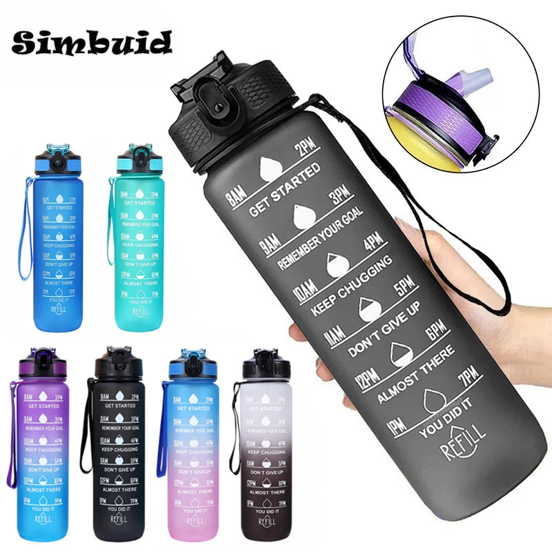 Water bottle, motivational, for gym, running, yoga