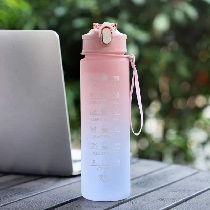 Water bottle, motivational, gym, yoga, running, sports - Yoga Essentials Here