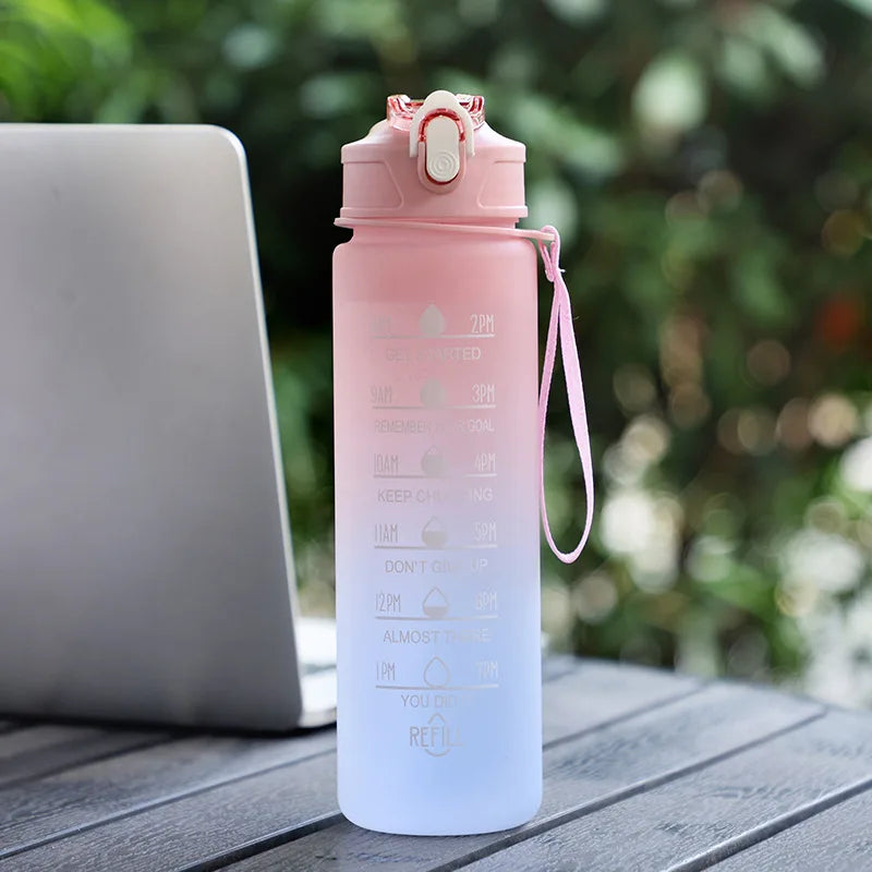Water bottle, motivational, for gym, running, yoga