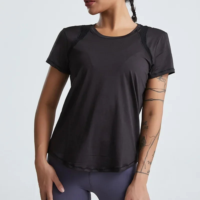 Loose yoga clothes, short-sleeved sports t-shirts