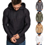 Men's sports t-shirt with hood for training
