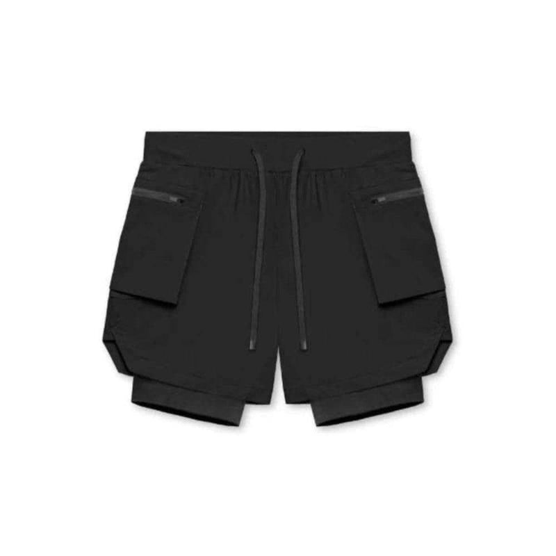 Men's 2-in-1 Gym Shorts, Double-Layer, Quick-Dry - Yoga Essentials Here