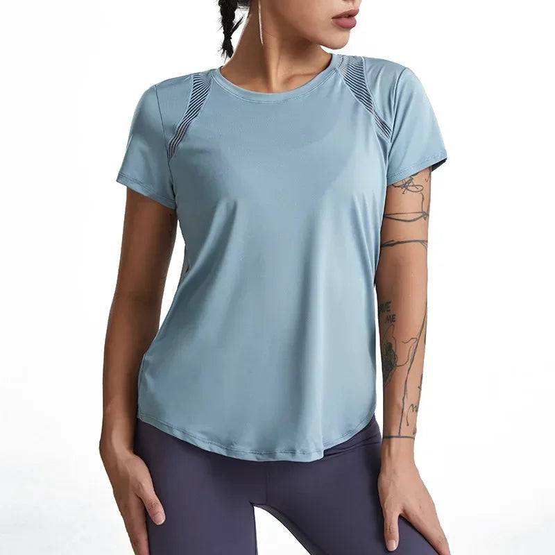 Loose yoga clothes, short-sleeved sports t-shirts