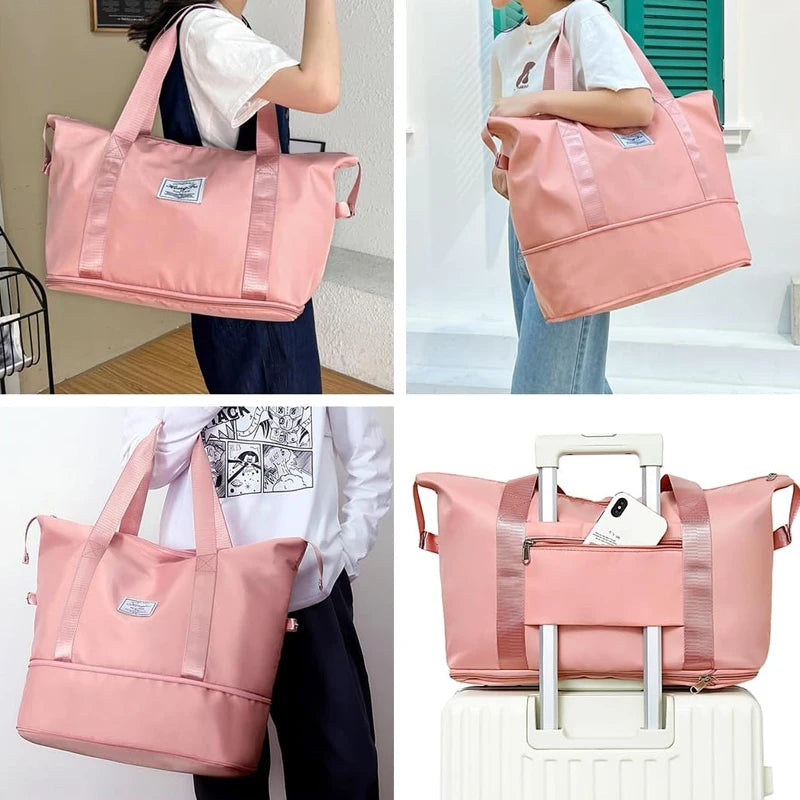 Women's expandable, waterproof yoga and pilates bag