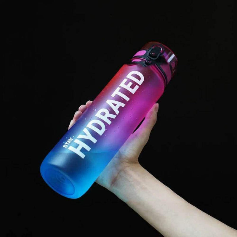 Motivational Sports Water Bottle – Gym, Fitness, Running - Yoga Essentials Here