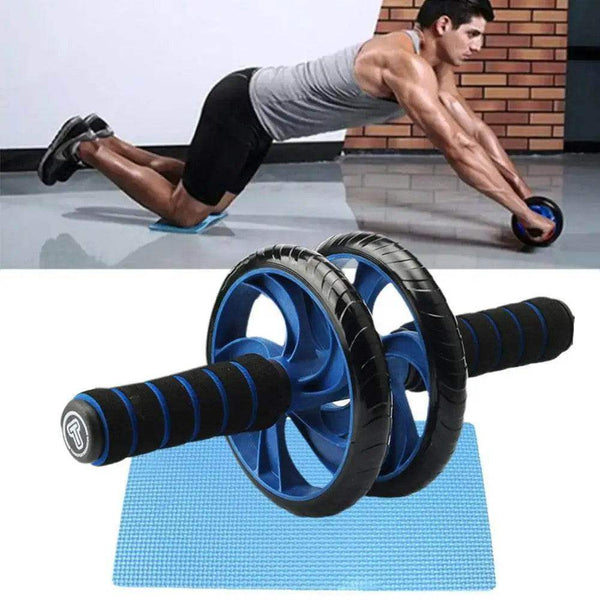 Ab Roller Wheel – Silent Core Trainer with Knee Pad - Yoga Essentials Here