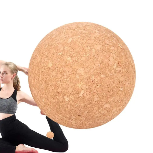 Cork massage ball for back, feet, yoga, therapy