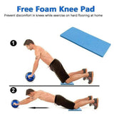 Ab Roller Wheel – Silent Core Trainer with Knee Pad - Yoga Essentials Here