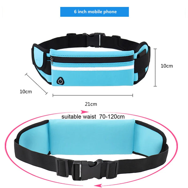 Sports waist bag for running, gym, running, jogging, safe