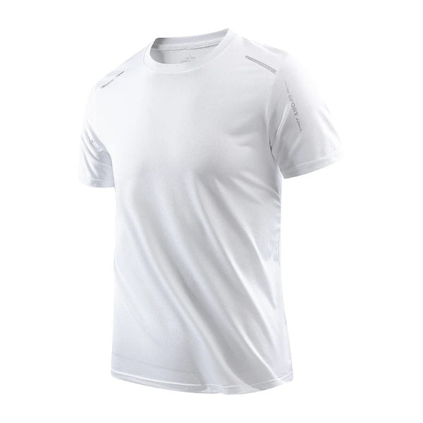 Men's breathable athletic T-shirt – lightweight short-sleeved gym top for running, fitness, and sports.