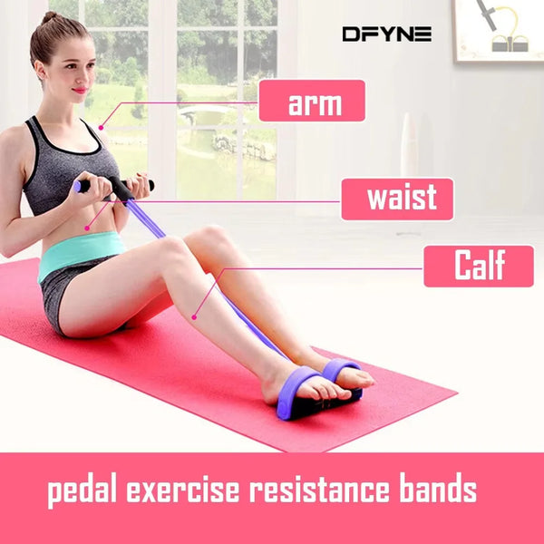 Abdominal training for yoga, with pedals, tension rope