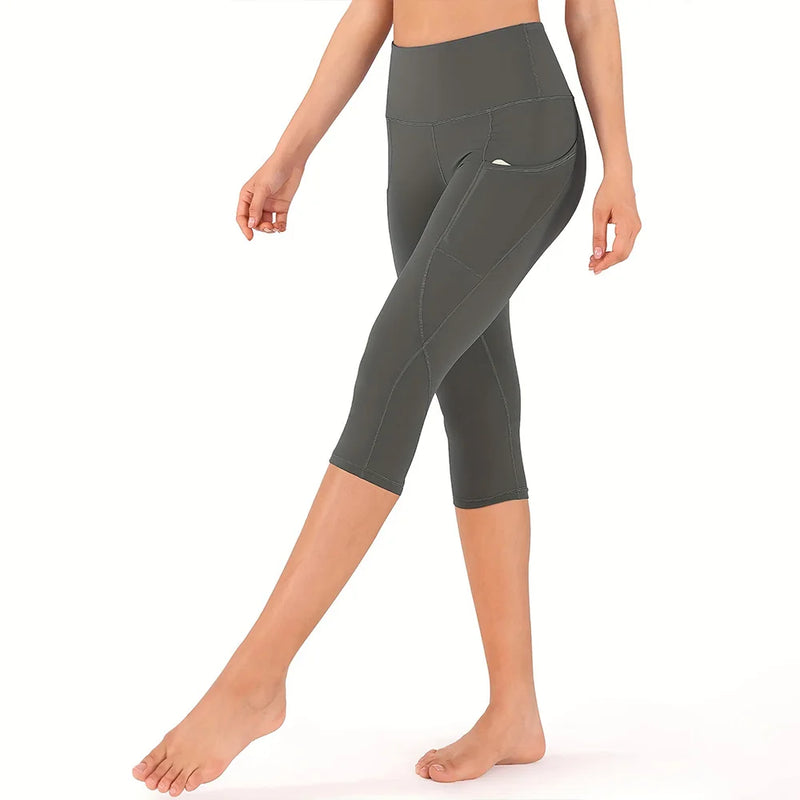 Women's Capri Leggings, High Waist, Yoga, Fitness