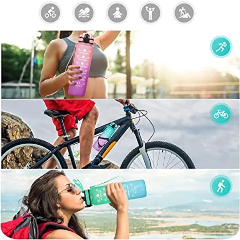Water bottle, motivational, for gym, running, yoga